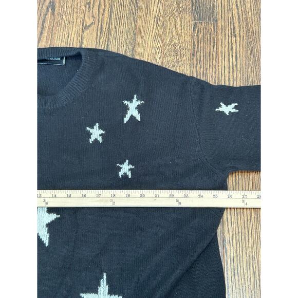 Zadig & Voltaire Sweater Womens Large Black Markus Star Print Cashmere NWOT - Picture 7 of 11
